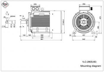 rozměrový výkres elektromotor 1LC 280S