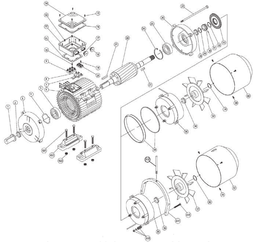 součástky elektromotor s brzdou